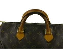 Rucksäcke & Taschen*LOUIS VUITTON Vintage Speedy 30 Monogram Second Hand Damen Echtleder Handtasche Braun