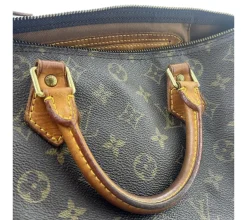 Rucksäcke & Taschen*LOUIS VUITTON Vintage Speedy 30 Monogram Second Hand Damen Echtleder Handtasche Braun