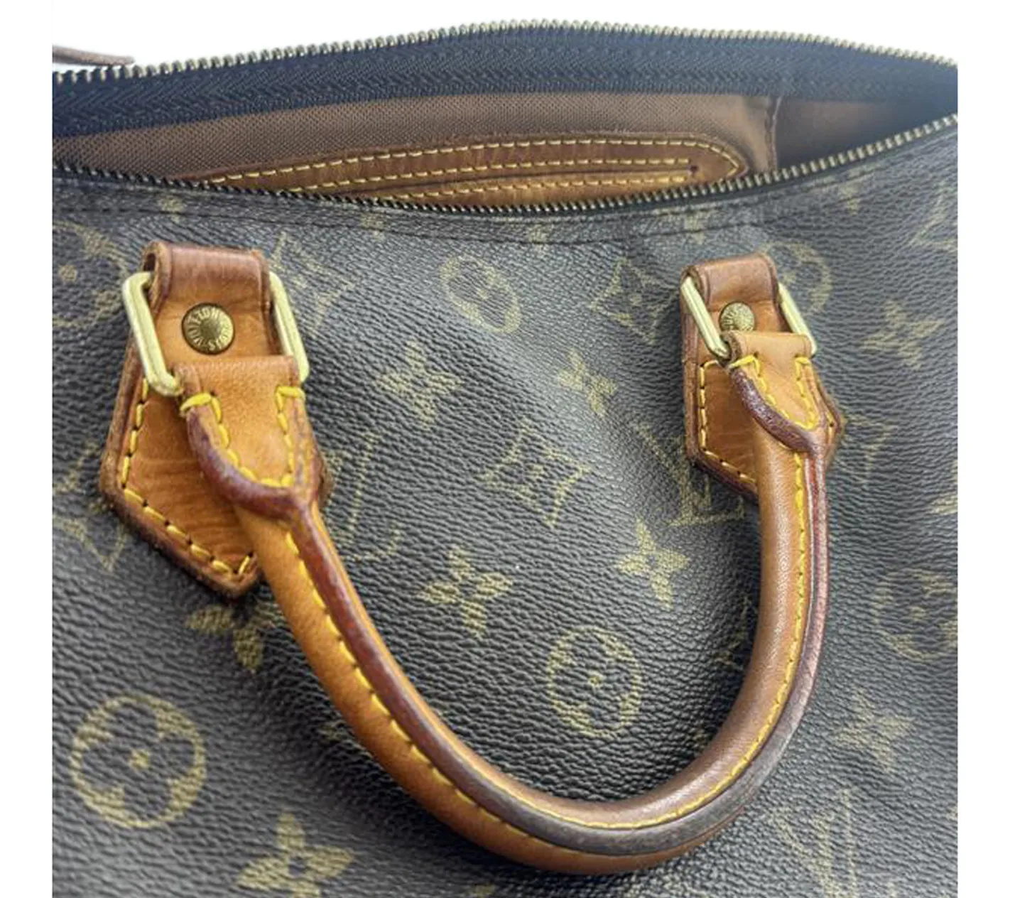 Rucksäcke & Taschen*LOUIS VUITTON Vintage Speedy 30 Monogram Second Hand Damen Echtleder Handtasche Braun