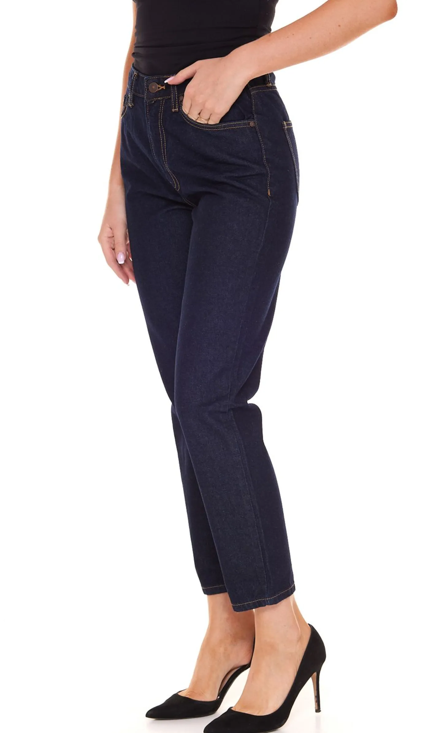 Hosen & Jeans*LTB Victoria Damen Straight Fit Jeans mit Rinsed-Waschung Denim-Hose 51366 14678 082 Dunkelblau