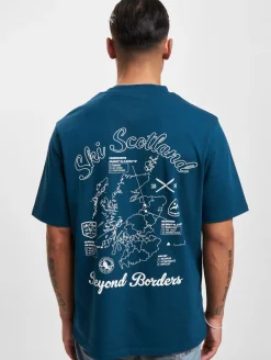 T-Shirts & Tank Tops*LYLE & SCOTT Skimap T-Shirts mit Grafikdruck, Après-Navy