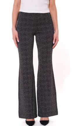 Hosen & Jeans*MAC Dream Damen Bootcut-Hose elegante Stoff-Hose mit Glitzergarn 35963931 Schwarz/Grau