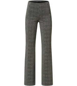 Hosen & Jeans*MAC Dream Damen Bootcut-Hose elegante Stoff-Hose mit Glitzergarn 72073045 Schwarz/Grau