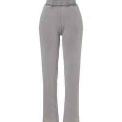 Sportunterbekleidung|Hosen & Jeans*Mandala Damen Yogahosen Luxe Ribbed Sweat Hose Grau