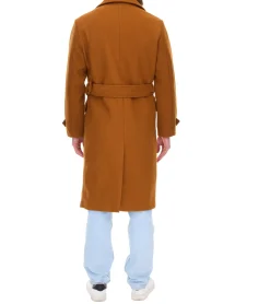 Jacken & Mäntel*O46bpx Mantel für Herren mit Woll-Anteil Herbst-Jacke mit Gürtel Langarm mit Knöpfen Winter-Jacke 936768 Braun