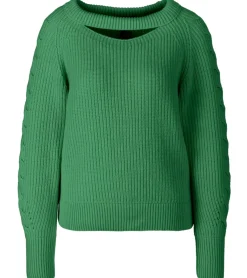 Sweater & Pullover*MARC CAIN Damen Strick-Pullover stylischer Rundhals-Pulli Kaschmir-Pullover UC41.40M15 540 Grün