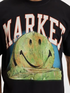 T-Shirts & Tank Tops*Market Smiley Out Of Body T-Shirts verwaschen schwarz