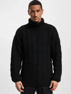 Pullover & Sweater*MARNI Großes Rollkragen-Sweatshirt mit Fuzzy-Ruß, Schwarz