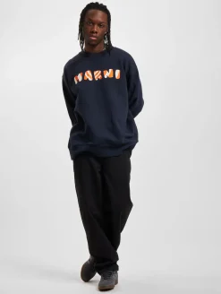 Pullover & Sweater*MARNI Herren Sweatshirt aus hochwertigem Baumwollmix mit modernem Schnitt und stilvollem Design Marineblau