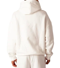 Pullover & Sweater*MARY JANE BERLIN Herren Kapuzen-Pullover mit Logo oder Schriftzug Print modischer Baumwoll-Pullover Hoodie 2406-4-SW Weiß oder Hell Blau