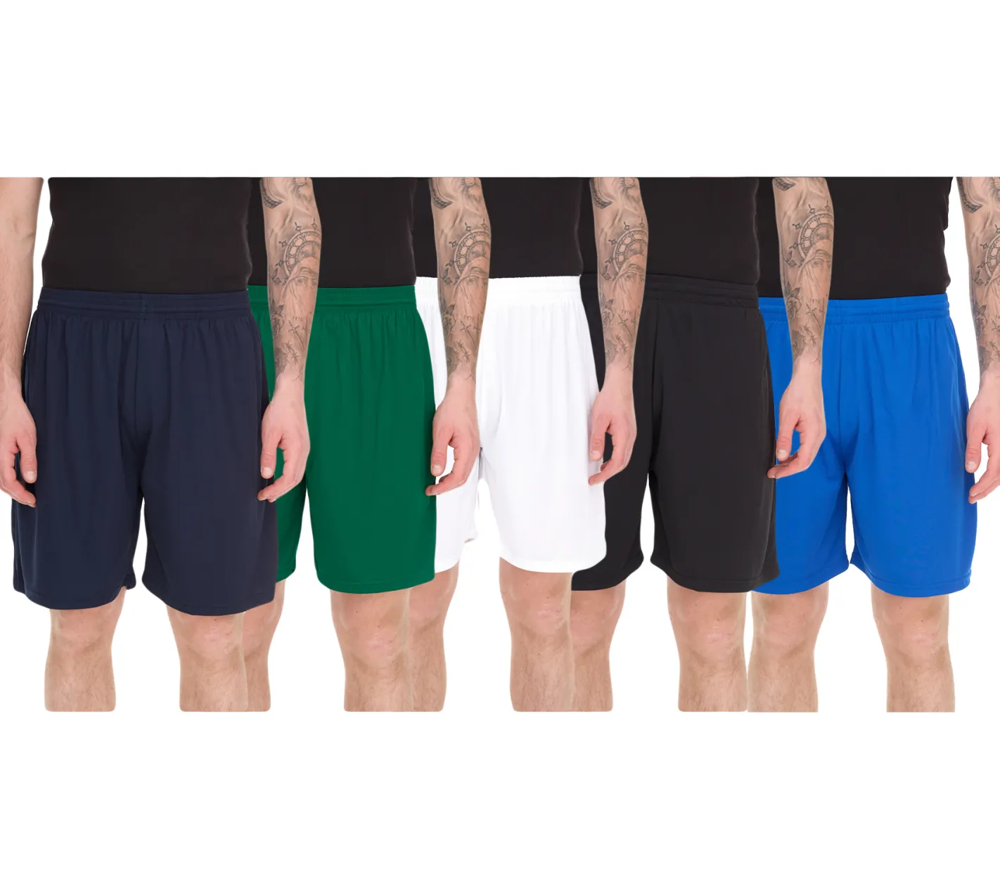Sportunterbekleidung|Große Größen*masita Bogota Herren Trainings-Shorts mit Clima Tech-Technologie Sport-Hose mit Innenslip 2101 Schwarz, Dunkelblau, , Blau oder Grün Weiß