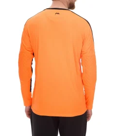 Jogginghosen & Fitnessmode|Pullover & Sweater*masita Herren Fitness-Pullover mit ClimaTech+ Technologie Langarm-Shirt Sport-Trikot Torwarttrikot 8516-5915 Neon-Orange/Schwarz
