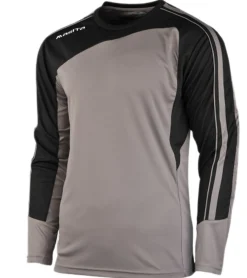 Pullover & Sweater|Jogginghosen & Fitnessmode*masita Kinder Fitness-Pullover mit ClimaTech+ Technologie Langarm-Shirt für Jungen und Mädchen Sport-Trikot Torwarttrikot 8516-1815J Grau/Schwarz