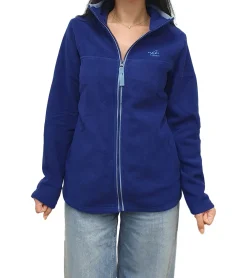 Sweater & Pullover*MAUI SPORTS Damen Fleece-Jacke mit Stehkragen Übergangs-Pullover Sweater Blau
