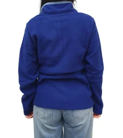 Sweater & Pullover*MAUI SPORTS Damen Fleece-Jacke mit Stehkragen Übergangs-Pullover Sweater Blau