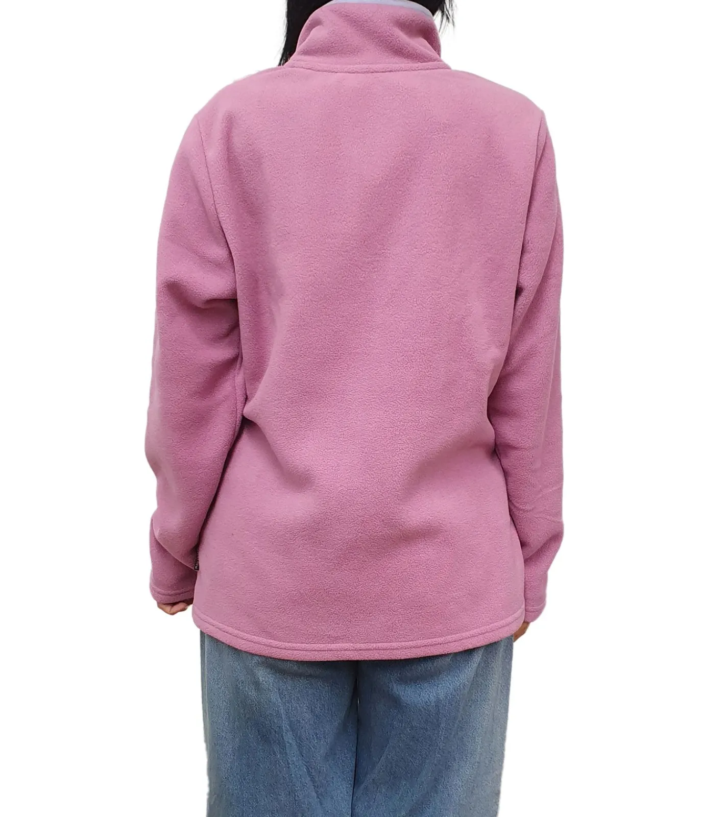 Sweater & Pullover*MAUI SPORTS Damen Fleece-Sweater mit Stehkragen Troyer Übergangs-Pullover Sweater Rosa