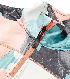 Sportoberbekleidung|Pullover & Sweater*McKINLEY Aurora Ski-Midlayer für Mädchen Stehkragen-Pullover mit DryPlus Sweater mit HalfZip 418730 915 AOP Grün/Rosa/Schwarz