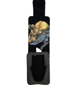 Rucksäcke & Taschen*BioworldMerch MEGADETH MP3-Player-Hülle Metal-Band Schutz-Case im Damaged-Look Musik-Player iPod-Player 11x7x1,5 cm Schwarz/Blau