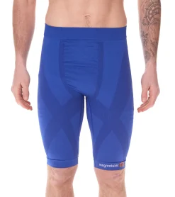 Sportunterbekleidung|Radsport*megmeister Herren Kompressions-Shorts mit Body-Mapping-Belüftung Rad-Shorts Antibakteriell und Geruchshemmend Kompressions-Bekleidung BC31 Blau
