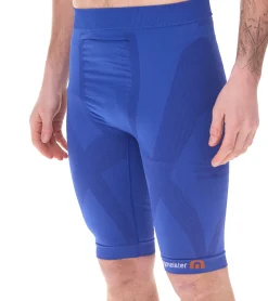 Sportunterbekleidung|Radsport*megmeister Herren Kompressions-Shorts mit Body-Mapping-Belüftung Rad-Shorts Antibakteriell und Geruchshemmend Kompressions-Bekleidung BC31 Blau