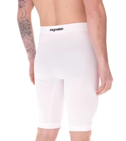 Sportunterbekleidung|Radsport*megmeister Herren Kompressions-Shorts mit Body-Mapping-Belüftung Rad-Shorts Antibakteriell und Geruchshemmend Kompressions-Bekleidung BC31 Weiß