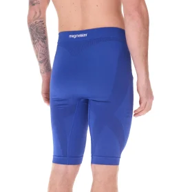 Sportunterbekleidung|Radsport*megmeister Herren Kompressions-Shorts mit Body-Mapping-Belüftung Rad-Shorts Antibakteriell und Geruchshemmend Kompressions-Bekleidung BC31 Blau, Schwarz oder Weiß