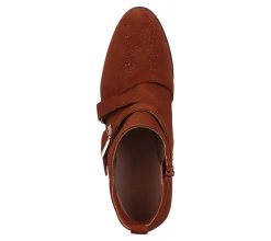 Boots & Stiefel*Mellow Yellow Damen Echtleder-Stiefelette mit Blockabsatz Ausgeh-Schuhe 01-1048559 Braun