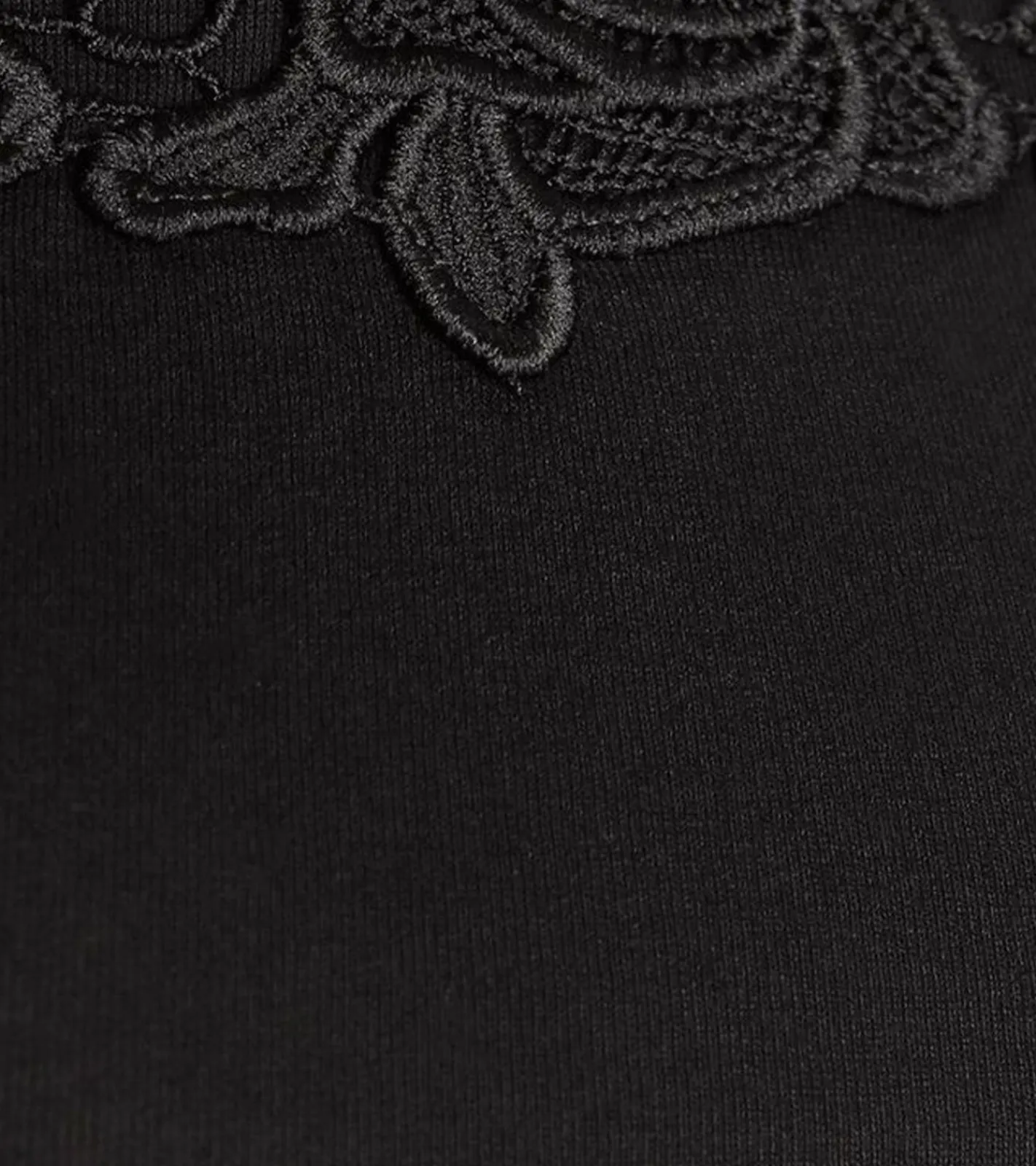 Tops & T-Shirts*melrose Damen Off-Shoulder-Shirt mit Blumenborder elegantes Ausgeh-Top 89386742 Schwarz