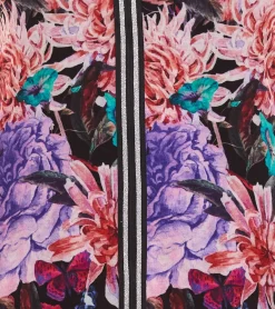 Kleider*melrose Mini-Kleid ärmelloses Damen Sommerkleid mit Blütendruck und Glitzertape 32156535 Schwarz/Bunt