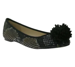 Ballerinas & Slipper*MENBUR Damen Ballerinas elegante Sommer-Schuhe Halbschuhe 07156 0001 Schwarz/Beige