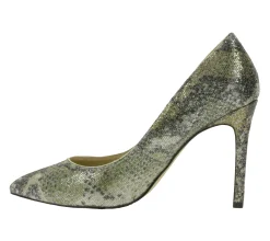 Halbschuhe & Pumps*MENBUR Damen High Heels Abend-Sandaletten mit Stiletto-Absatz glitzernde Ausgeh-Schuhe 07061 0000 Gold/Schwarz