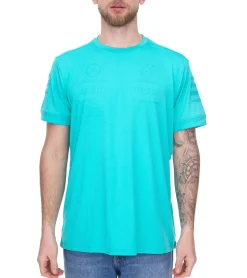 T-Shirts & Tank Tops*Mercedes-Benz AMG Petronas F1 Herren T-Shirt Kurzarm-Shirt Sommer-Shirt 701225460 003 Türkis