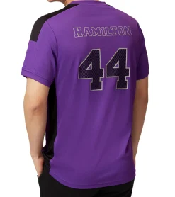 T-Shirts & Tank Tops*Mercedes-Benz AMG Petronas F1 Herren T-Shirt mit Sponsoren-Logos oder George Russell-Print Kurzarm-Shirt Neon-Grün oder Lila