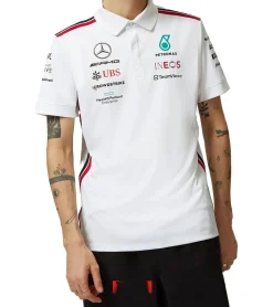 Hemden & Poloshirts*Mercedes-Benz AMG Petronas F1 2023 Team-Poloshirt Herren Motorsport-Shirt Kurzarm-Shirt 701223408 oder Schwarz Weiß