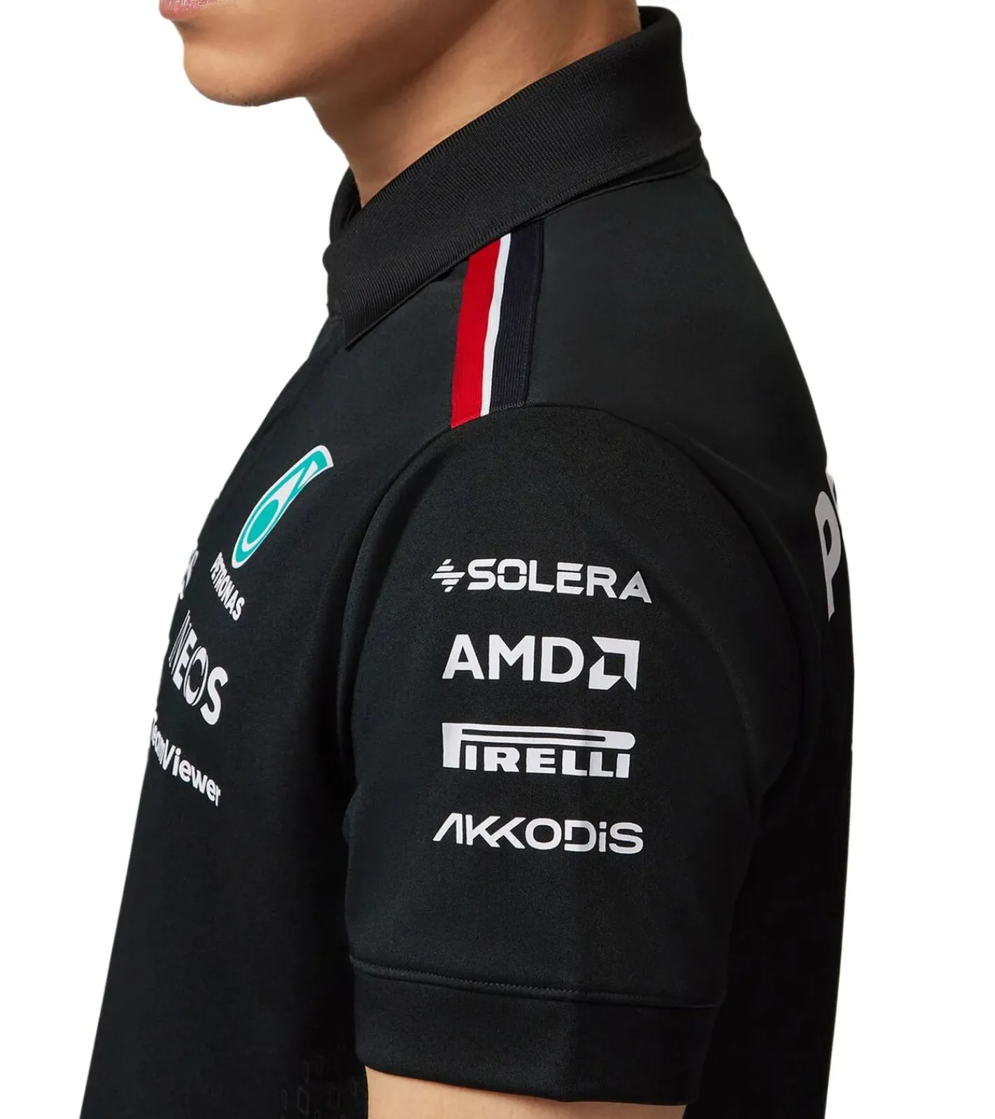 Hemden & Poloshirts*Mercedes-Benz AMG Petronas F1 2023 Team-Poloshirt Herren Motorsport-Shirt Kurzarm-Shirt 701223408 oder Schwarz Weiß