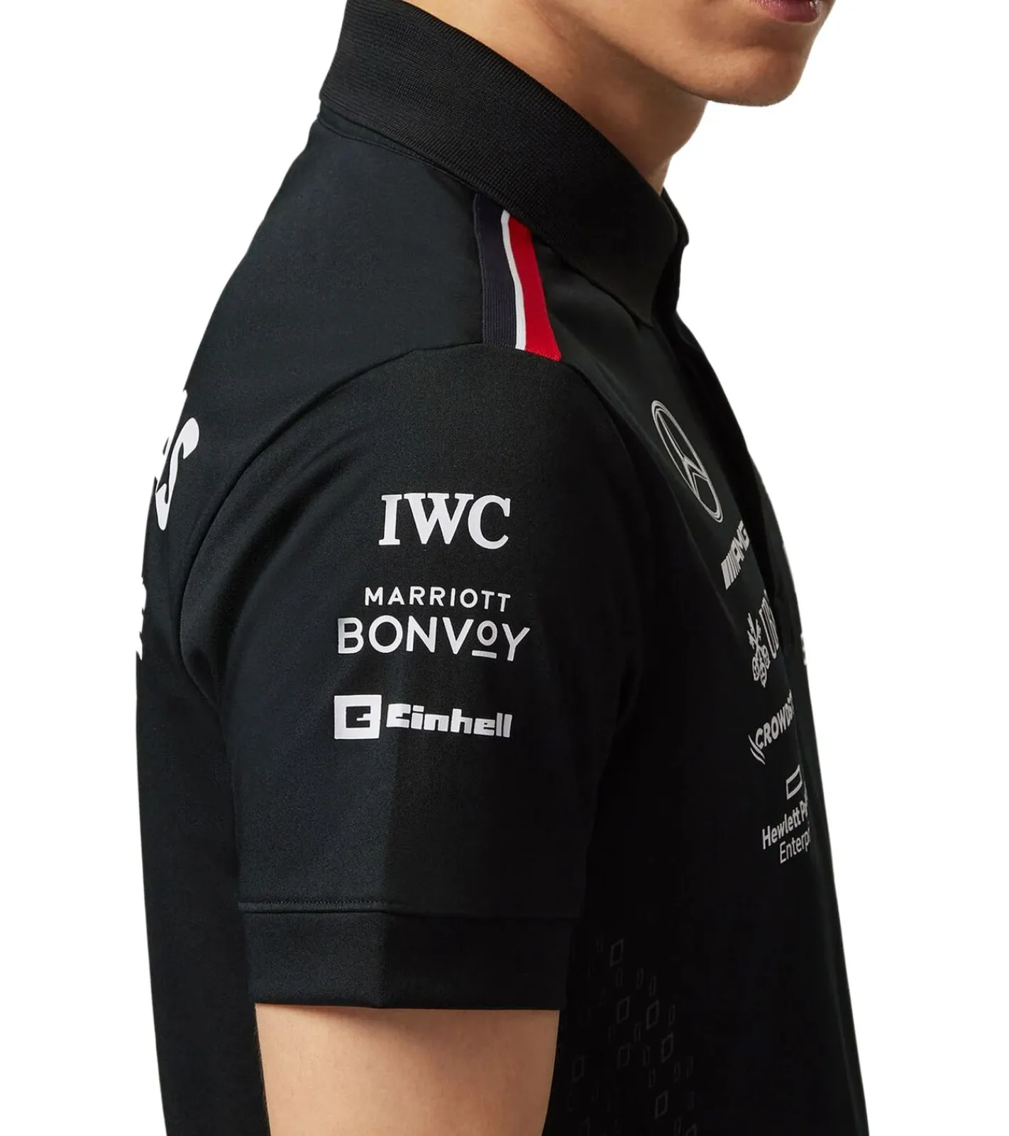 Hemden & Poloshirts*Mercedes-Benz AMG Petronas F1 2023 Team-Poloshirt Herren Motorsport-Shirt Kurzarm-Shirt 701223408 oder Schwarz Weiß