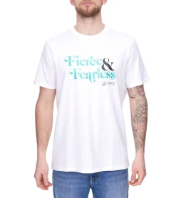 T-Shirts & Tank Tops*Mercedes-Benz AMG Petronas F1 Fierce and Fearless Graphic Herren T-Shirt Baumwoll-Shirt 701222348 002 Weiß