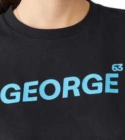 Tops & T-Shirts*Mercedes-Benz AMG Petronas F1 MAPF Damen T-Shirt George Russell Baumwoll-Shirt Kurzarm-Shirt 701227128 001 Schwarz