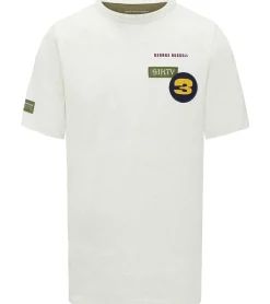 T-Shirts & Tank Tops*Mercedes-Benz AMG Petronas F1 MAPF1 FW George Russell Herren Vintage T-Shirt Baumwoll-Shirt 701223502 001 Weiß