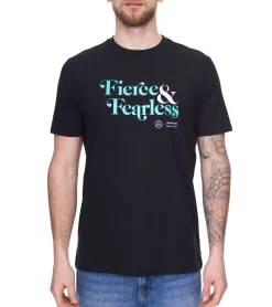 T-Shirts & Tank Tops*Mercedes-Benz AMG Petronas F1 Fierce and Fearless Graphic Herren T-Shirt Baumwoll-Shirt 701222348 in Schwarz oder Weiß