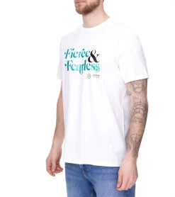 T-Shirts & Tank Tops*Mercedes-Benz AMG Petronas F1 Fierce and Fearless Graphic Herren T-Shirt Baumwoll-Shirt 701222348 in Schwarz oder Weiß