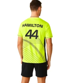 T-Shirts & Tank Tops*Mercedes-Benz AMG Petronas F1 Herren T-Shirt Lewis Hamilton Kurzarm-Trikot 701227120 001 Neon-Gelb