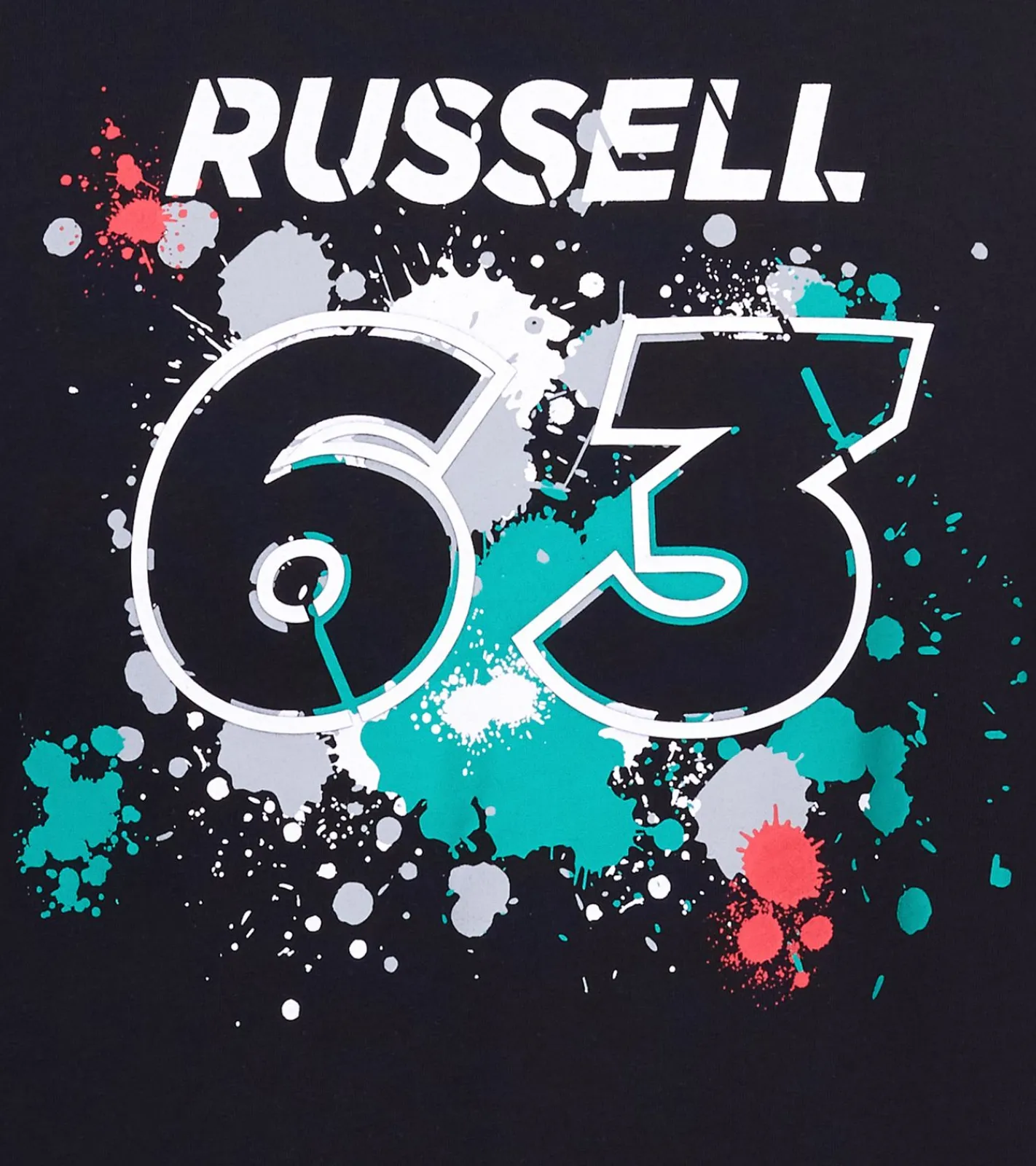 T-Shirts & Tank Tops*Mercedes-Benz AMG Petronas F1 MAPF1 FW George #63 Herren Baumwoll-Shirt mit George Russel Print Rundhals-Shirt 701220866 Schwarz oder Weiß