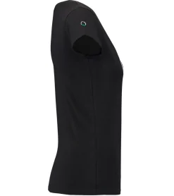 Tops & T-Shirts*Mercedes-Benz AMG Petronas F1 Logo Tee Damen T-Shirt mit großem AMG Petronas Logo-Print Baumwoll-Shirt 141181022 100 Schwarz