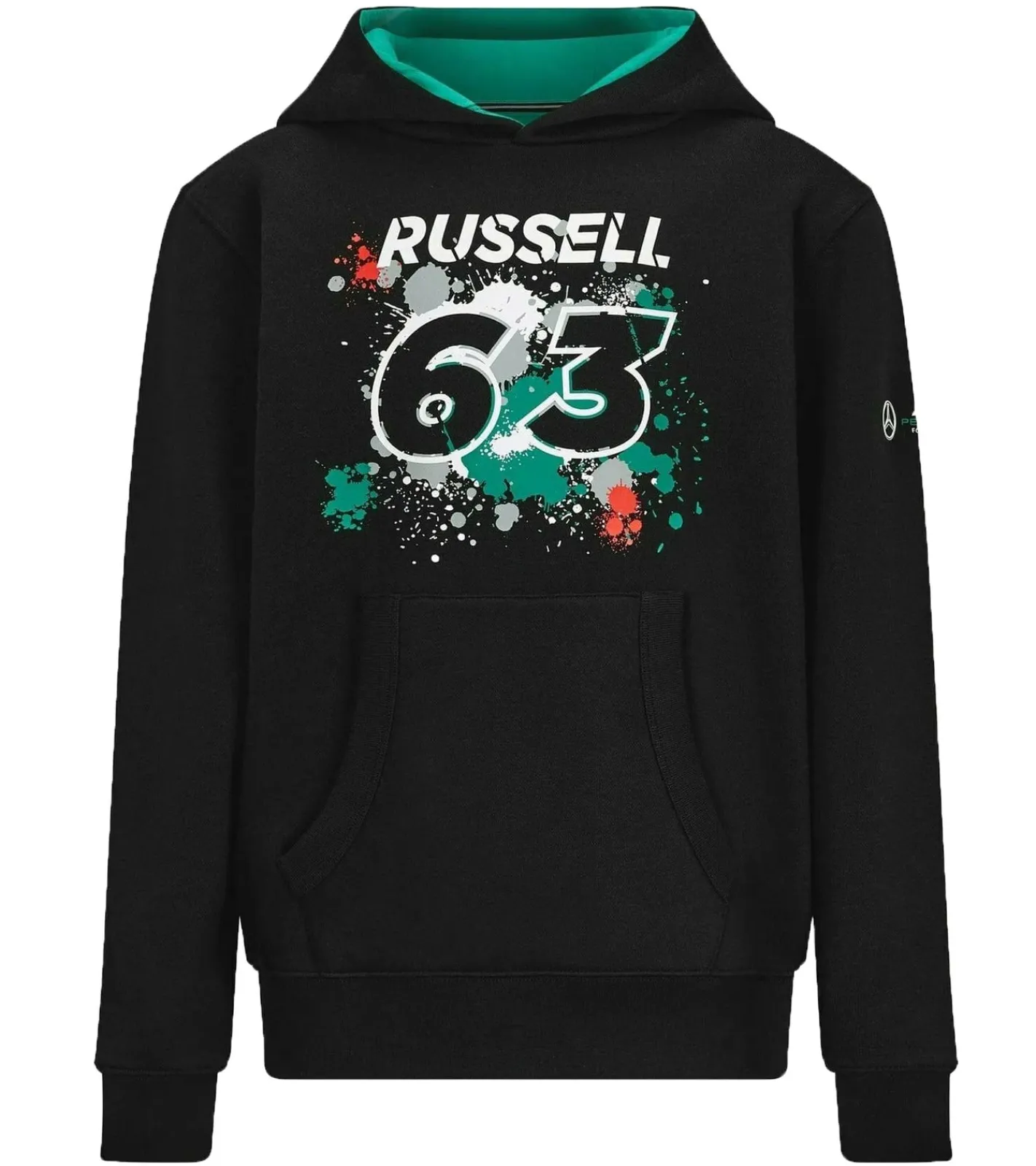 Pullover & Sweater*Mercedes-Benz AMG Petronas F1 George Russell Hoodie nachhaltiges Mädchen und Jungen Kapuzen-Sweatshirt Formel 1 701220864 001 Schwarz
