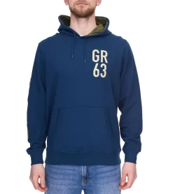 Pullover & Sweater*Mercedes-Benz AMG Petronas George Russell Herren Hoodie Baumwoll-Pullover Kapuzen-Pullover Sweater 701223492 001 Dunkelblau