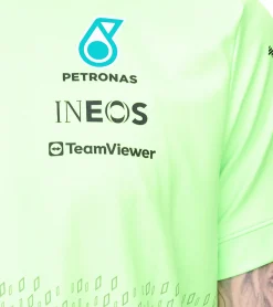 T-Shirts & Tank Tops*Mercedes-Benz AMG Petronas F1 Herren T-Shirt mit Sponsoren-Logos Kurzarm-Shirt 701223440 001 Neon-Grün