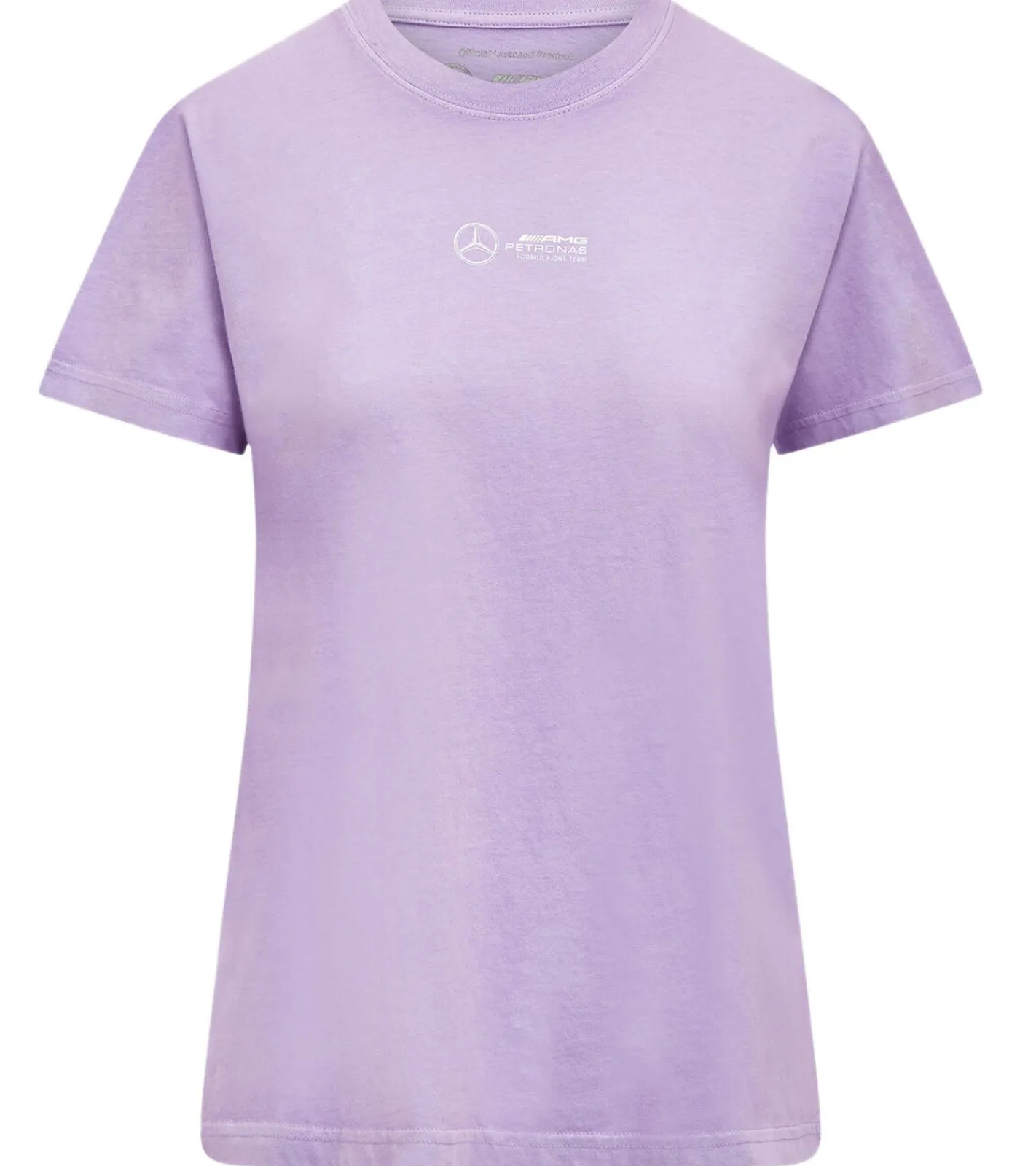 Tops & T-Shirts*Mercedes-Benz AMG Petronas F1 Retro Damen T-Shirt mit großem AMG Petronas Rückenschriftzug Baumwoll-Shirt 701225452 002 Violett
