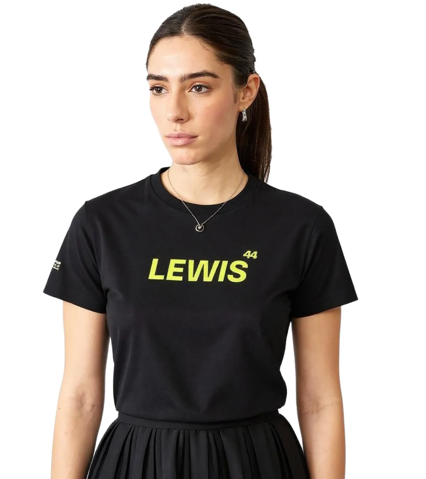 Tops & T-Shirts*Mercedes-Benz AMG Petronas F1 MAPF Damen T-Shirt Lewis Hamilton Baumwoll-Shirt Kurzarm-Shirt 701227127 001 Schwarz