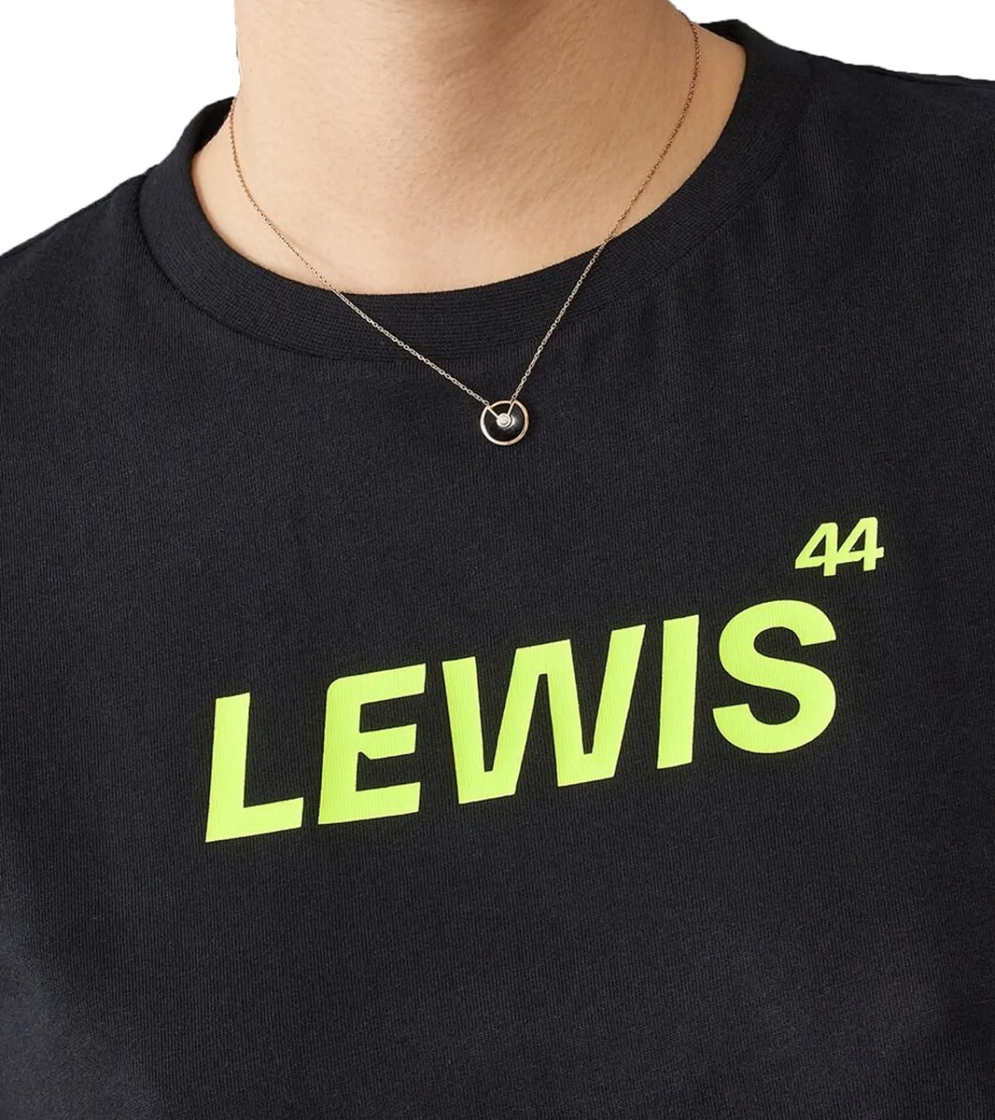 Tops & T-Shirts*Mercedes-Benz AMG Petronas F1 MAPF Damen T-Shirt Lewis Hamilton Baumwoll-Shirt Kurzarm-Shirt 701227127 001 Schwarz